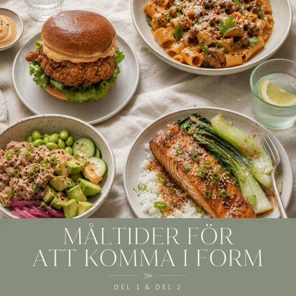 Omslag för Måltider för att komma i form Del 1 & Del 2